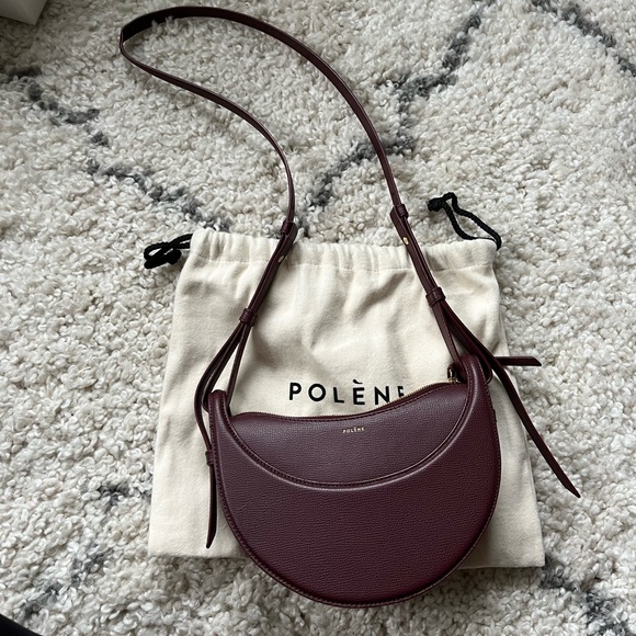 Polene Bags Polene Numero Dix In Burgundy With Original Dust Bag Box And Shortened Strap